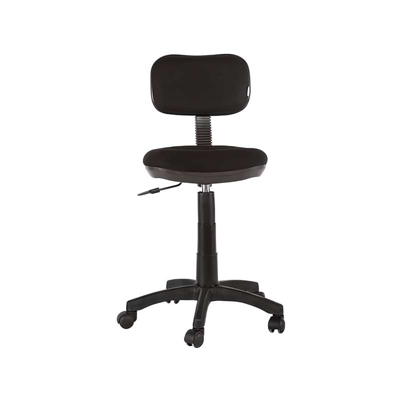 Silla secretarial A-05 Aura Muebles con respaldo y asiento: Asiento y respaldo en plástico rígido tapizados en variedad de colores