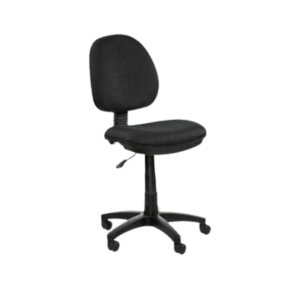 Silla secretarial  Diseño ergonómico, asiento en polipropileno color negro y respaldo en plástico rígido, tapizados en variedad de colores con tapa de polipropileno Aura Muebles modelo A-118 