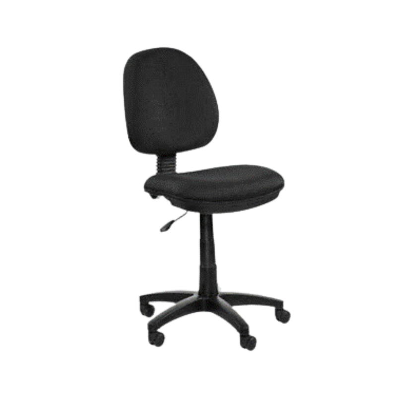 Silla secretarial  Diseño ergonómico, asiento en polipropileno color negro y respaldo en plástico rígido, tapizados en variedad de colores con tapa de polipropileno Aura Muebles modelo A-118 