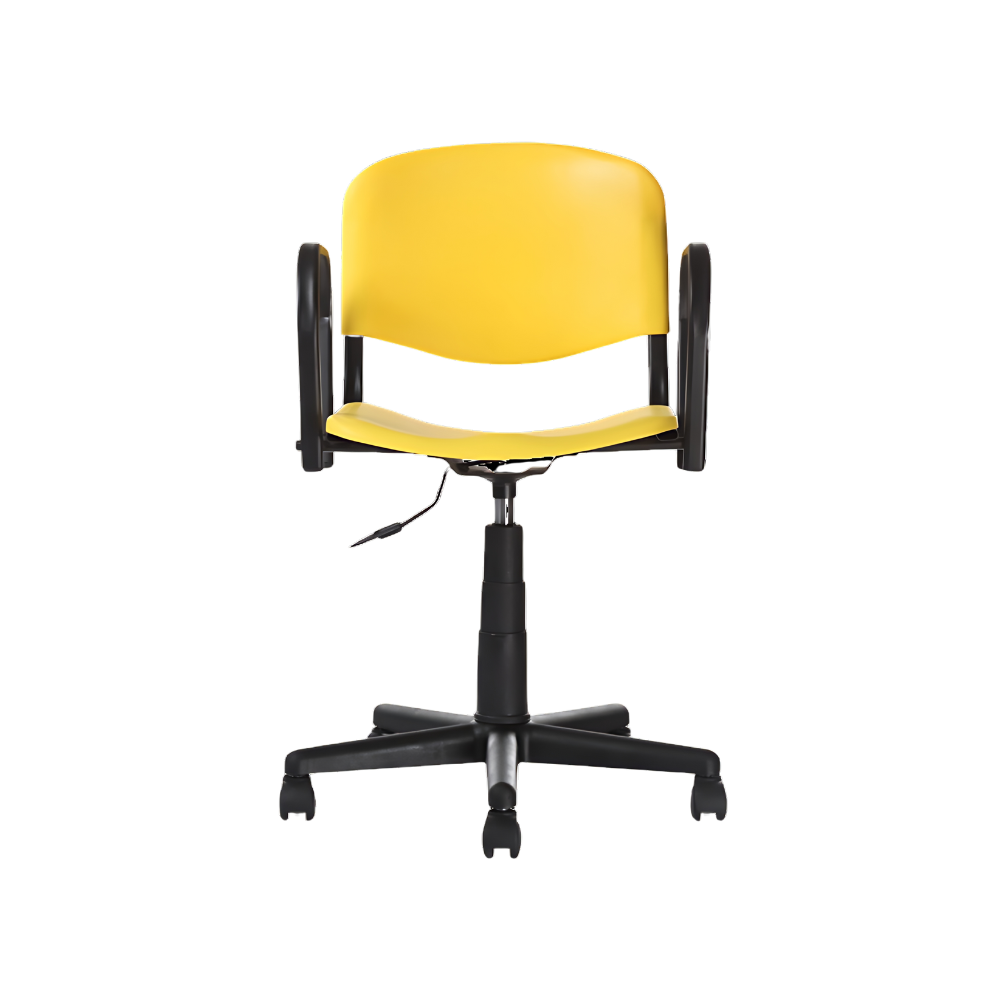 Descubre la comodidad y ergonomía de la silla secretarial ISO P ARM APIPARM de Aura Muebles en Guadalajara. Con apoyabrazos ajustables y respaldo con soporte lumbar.