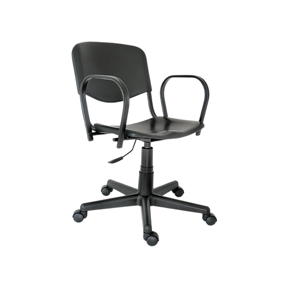 Descubre la comodidad y ergonomía de la silla secretarial ISO P ARM APIPARM de Aura Muebles en Guadalajara. Con apoyabrazos ajustables y respaldo con soporte lumbar.