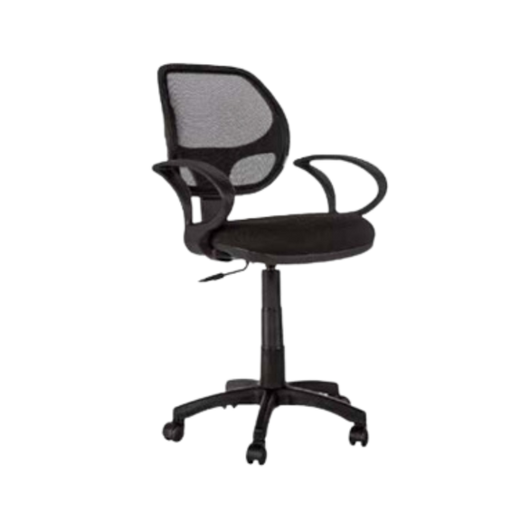 Silla secretarial con brazos negra Aura Muebles M50CB