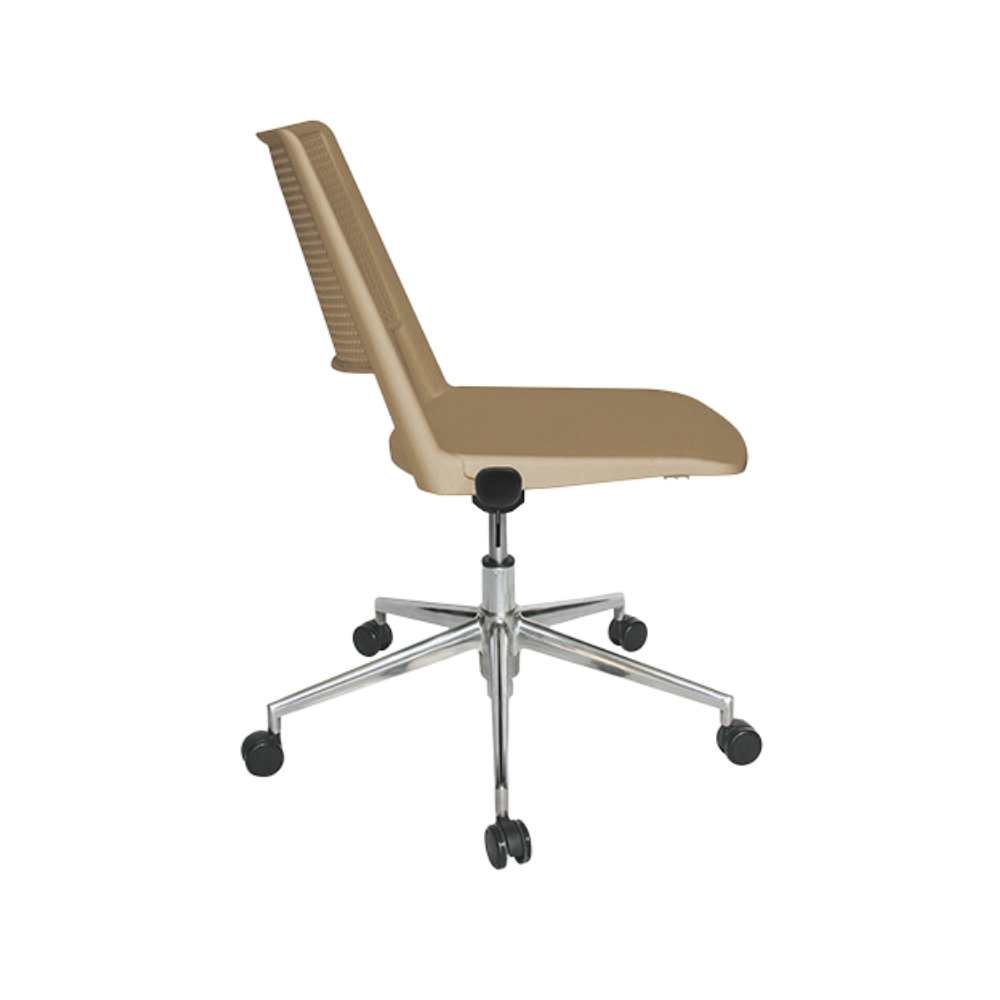 Silla secretarial con mecanismo de aluminio fundido con palanca de accionamiento y bloqueo del pistón neumático Aura Muebles modelo OHS-86AL