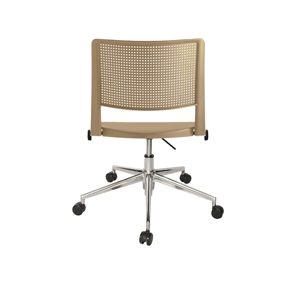 Silla secretarial con mecanismo de aluminio fundido con palanca de accionamiento y bloqueo del pistón neumático Aura Muebles modelo OHS-86AL