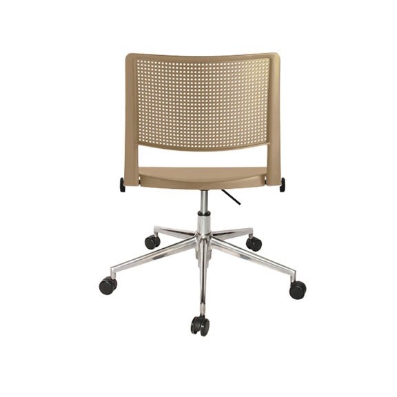 Silla secretarial con mecanismo de aluminio fundido con palanca de accionamiento y bloqueo del pistón neumático Aura Muebles modelo OHS-86AL