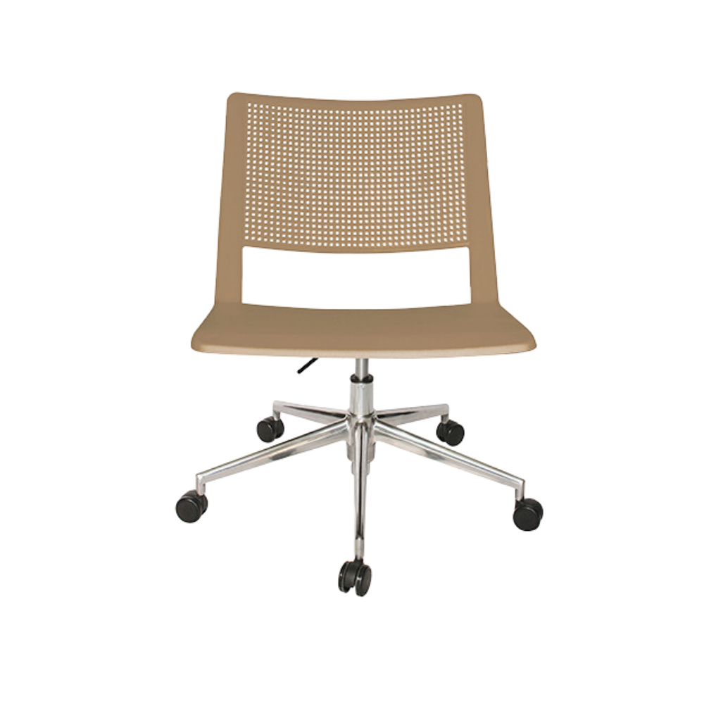 Silla secretarial con mecanismo de aluminio fundido con palanca de accionamiento y bloqueo del pistón neumático Aura Muebles modelo OHS-86AL