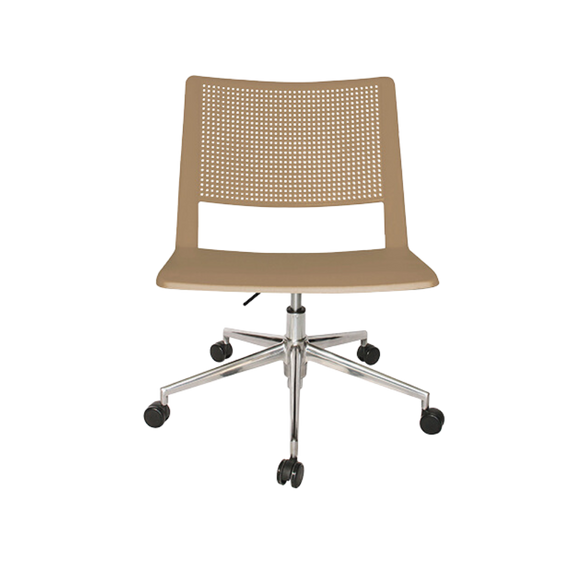 Silla secretarial con mecanismo de aluminio fundido con palanca de accionamiento y bloqueo del pistón neumático Aura Muebles modelo OHS-86AL