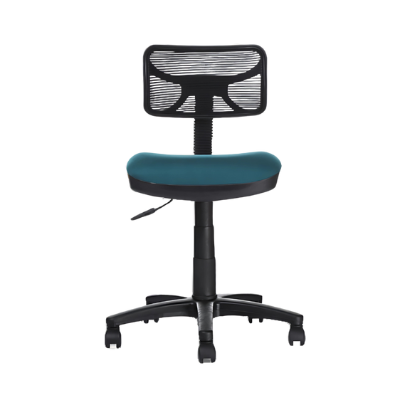 silla secretarial con mecanismo Fijo y ajuste de altura de asiento neumático por palanca. Ajuste de profundidad de asiento por perilla Aura Muebles modelo WALLY