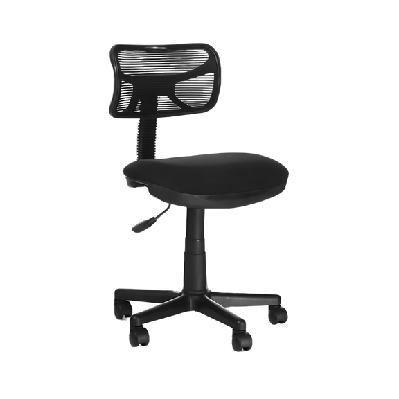 Silla secretarial modelo WALLY ECO con mecanismo Fijo tiene ajuste de altura de asiento neumático por palanca y ajuste de profundidad de asiento por perilla