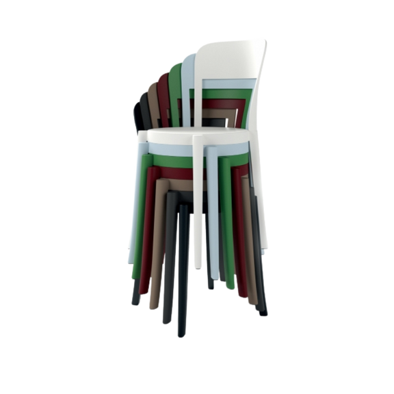 Silla Torre apilable de polipropileno para exterior e interior