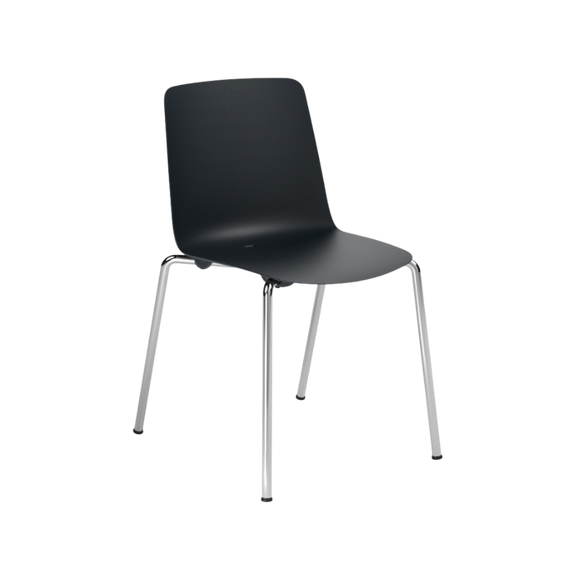 Silla Vesper 1 apilable de polipropileno con base de acero