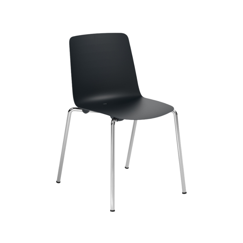 Silla Vesper 1 apilable de polipropileno con base de acero