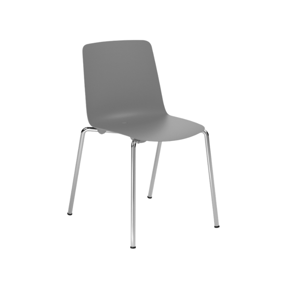 Silla Vesper 1 apilable de polipropileno con base de acero