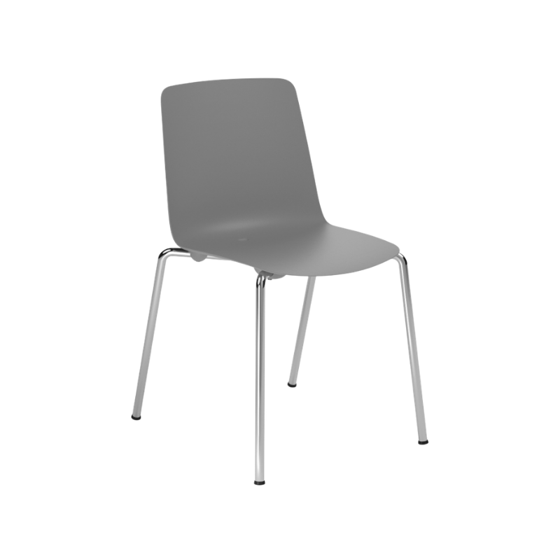 Silla Vesper 1 apilable de polipropileno con base de acero