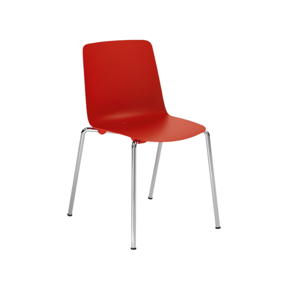Silla Vesper 1 apilable de polipropileno con base de acero