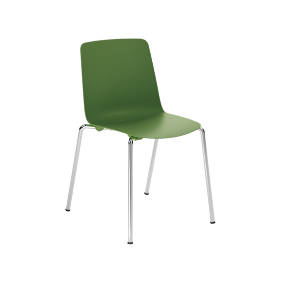 Silla Vesper 1 apilable de polipropileno con base de acero