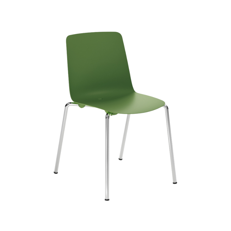 Silla Vesper 1 apilable de polipropileno con base de acero