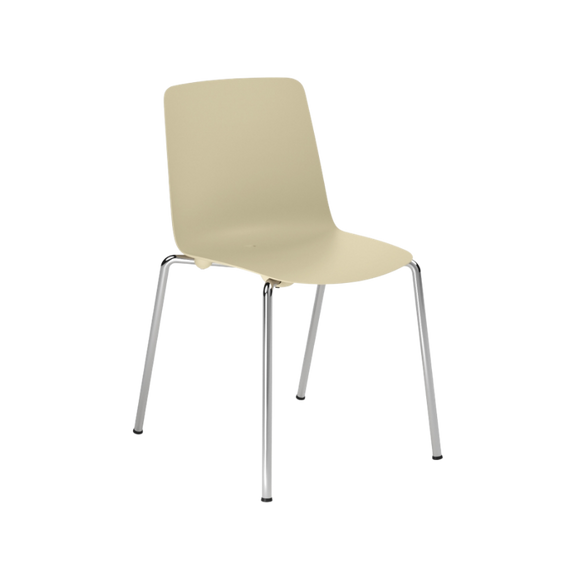 Silla Vesper 1 apilable de polipropileno con base de acero