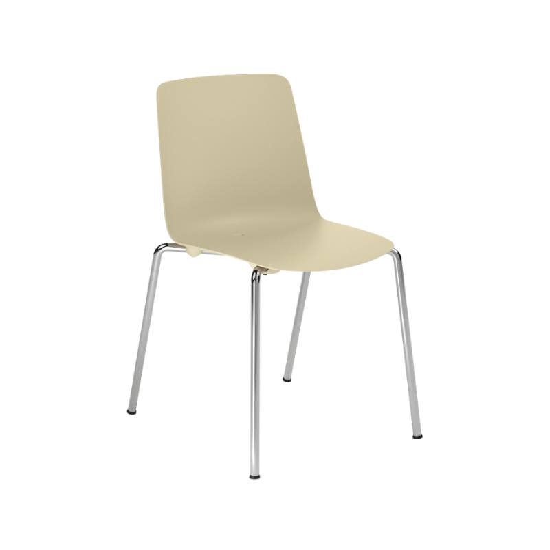 Silla Vesper 1 apilable de polipropileno con base de acero