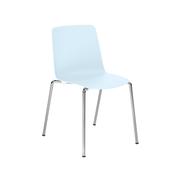 Silla Vesper 1 apilable de polipropileno con base de acero
