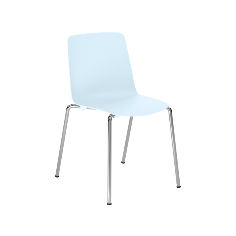 Silla Vesper 1 apilable de polipropileno con base de acero