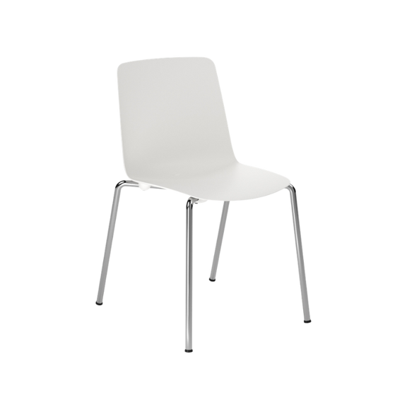 Silla Vesper 1 apilable de polipropileno con base de acero