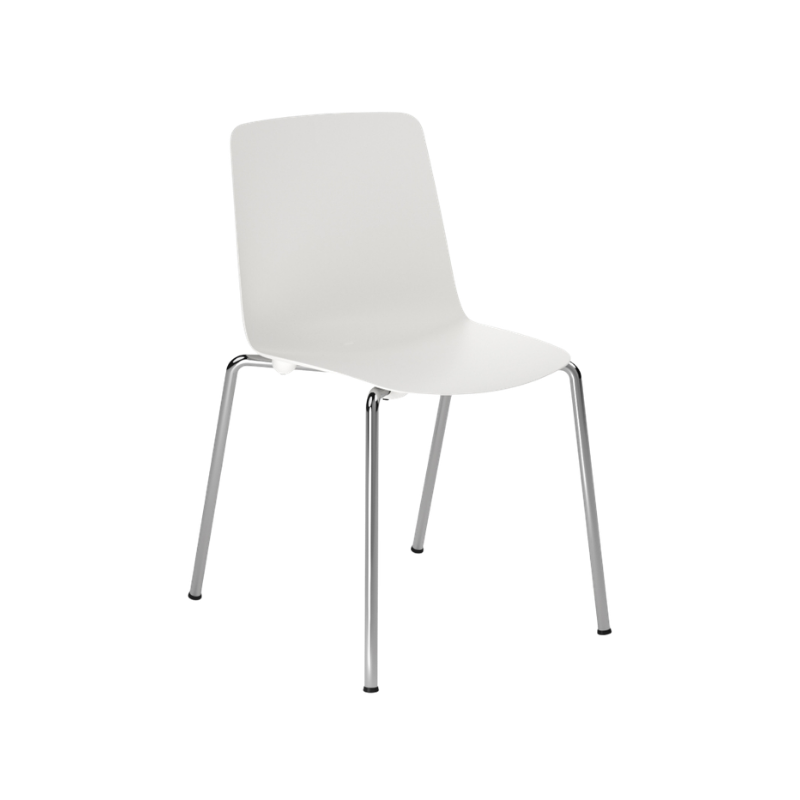 Silla Vesper 1 apilable de polipropileno con base de acero