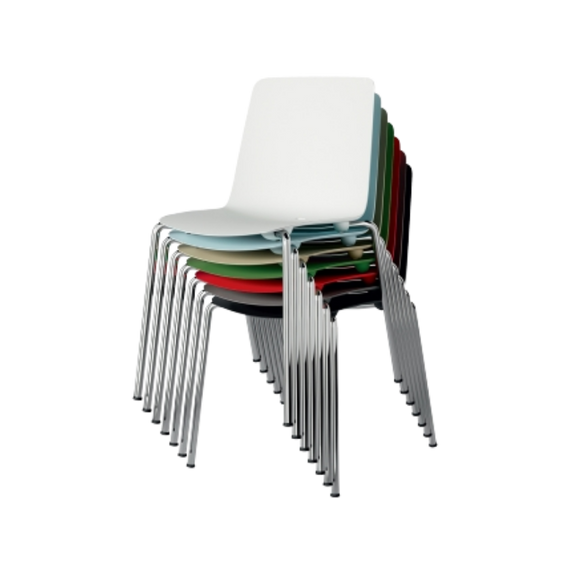 Silla Vesper 1 apilable de polipropileno con base de acero