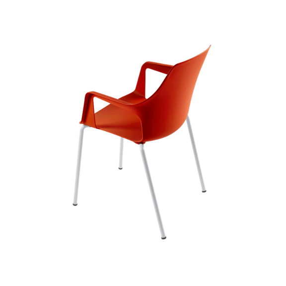 Silla Vesper 2 con brazos de polipropileno y base metálica