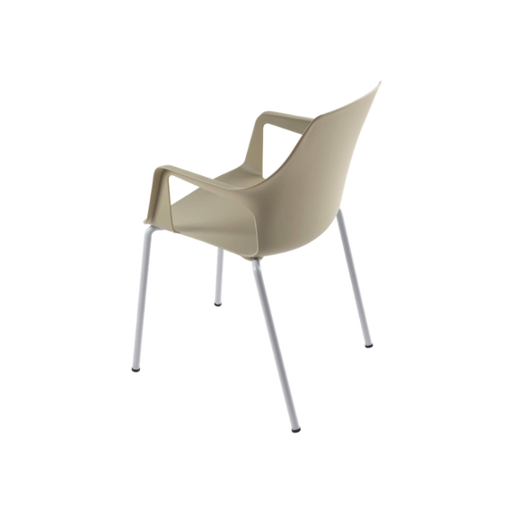 Silla Vesper 2 con brazos de polipropileno y base metálica