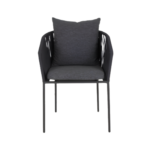 Silla Cancún con cojín color gris