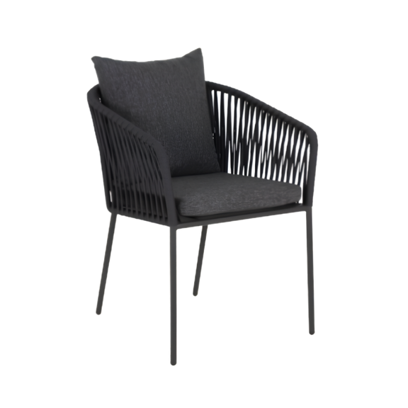 Silla Cancún con cojín color gris