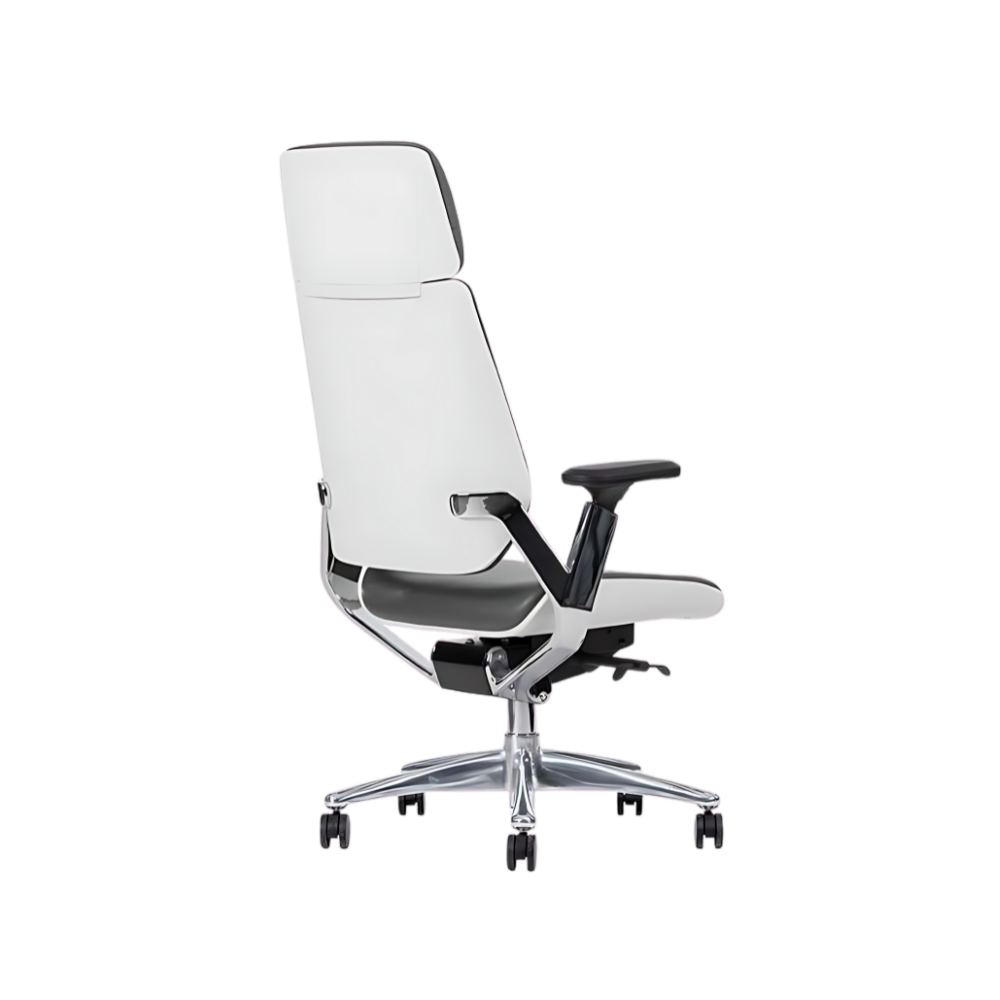 Descubre las elegantes sillas directivas modelo BOSS WHITE de Aura Muebles de Guadalajara. Diseño contemporáneo, confort y sofisticación para oficinas ejecutivas.