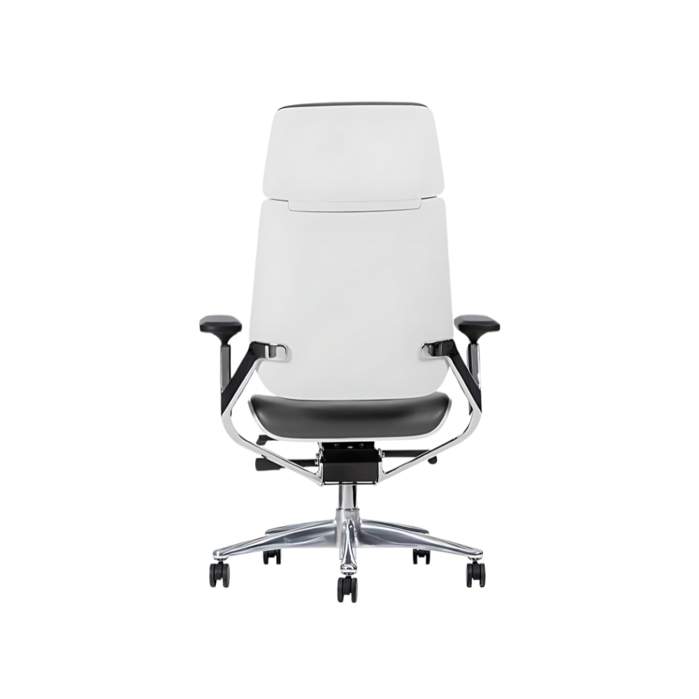 Descubre las elegantes sillas directivas modelo BOSS WHITE de Aura Muebles de Guadalajara. Diseño contemporáneo, confort y sofisticación para oficinas ejecutivas.