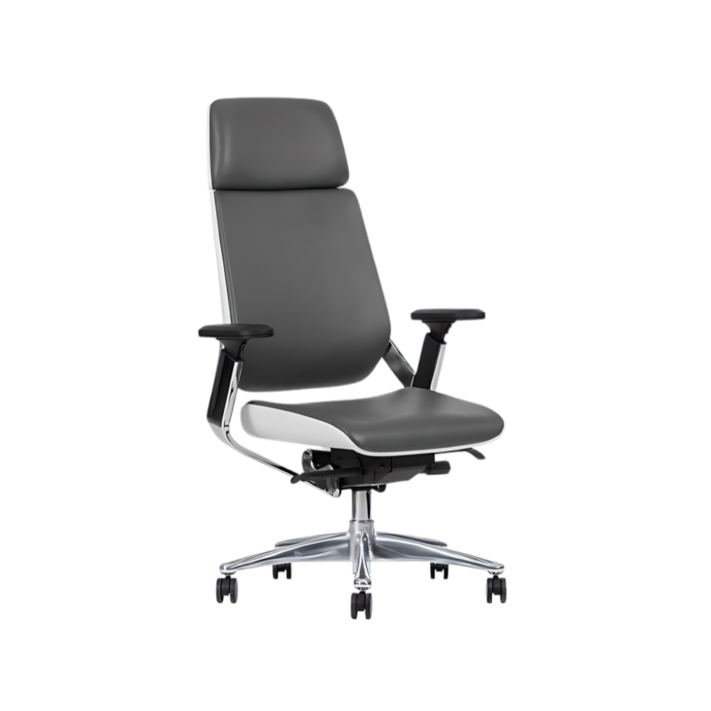 Descubre las elegantes sillas directivas modelo BOSS WHITE de Aura Muebles de Guadalajara. Diseño contemporáneo, confort y sofisticación para oficinas ejecutivas.