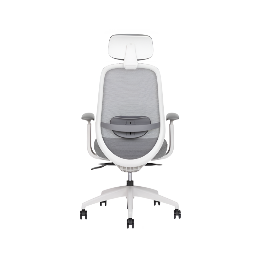 Descubre la silla de dirección SPIRIT EXPRESS WHITE RESPALDO ALTO de Aura Muebles. Sofisticado diseño ergonómico para oficinas ejecutivas y espacios modernos.