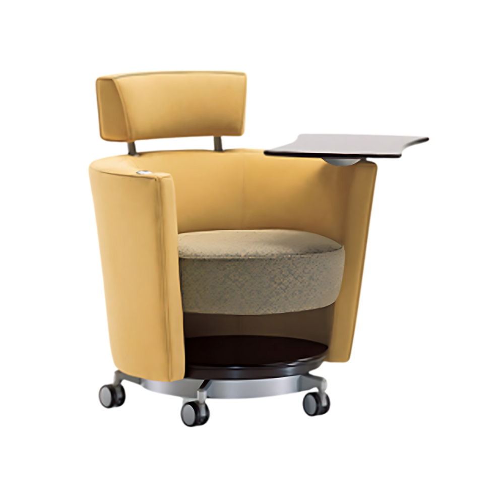 Sillón confortable Diseño ergonómico entre paño con cubierta de melamina paleta giratoria abatible porta vaso y porta Tablet Aura Muebles modelo EVEREST