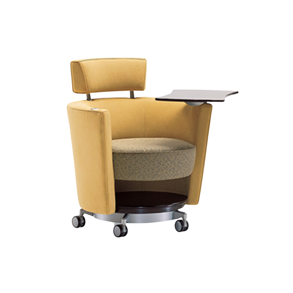 Sillón confortable Diseño ergonómico entre paño con cubierta de melamina paleta giratoria abatible porta vaso y porta Tablet Aura Muebles modelo EVEREST