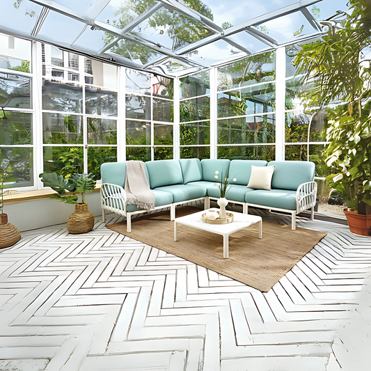 Sillón confortable LAUREL En polipropileno de alta resistencia y duración para intemperie e interior resistente a los rayos ultravioleta (UV) y al ambiente salino Aura Muebles modelo OHM-7215-LC