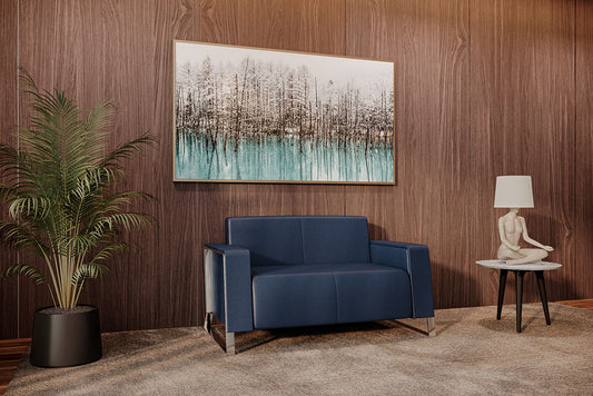 Sillón de visita modelo Sofa Element en sala de espera moderna, mostrando su diseño ergonómico y elegante.