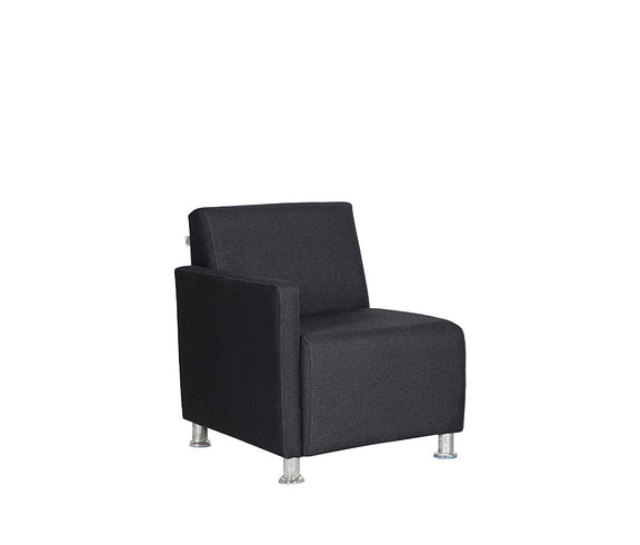 Sillón de visita ASTURIAS en ángulo de ¾ con diseño moderno y cómodo