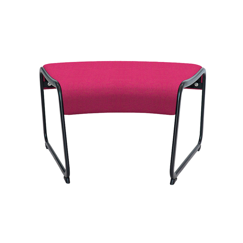 Sillón de visita confortable DIRK Estructura de acero tubular ovalado con acabado de pintura epóxica (electrostática) color negro mate asiento hule espuma laminado flexible y alta resilencia tapiz tela o vinil al color de su elección de nuestro catálogo Aura Muebles modelo OHM-123