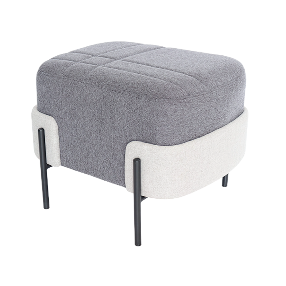 Sillón de visita confortable GUBI Estructura de acero tubular de 3/4" de diámetro con acabado de pintura epóxica (electrostática) color negro mate asiento base y armazón en madera de pino de primera calidad hule espuma laminado flexible y alta resiliencia tapiz poliéster jaspeado Aura Muebles modelo OHM-130
