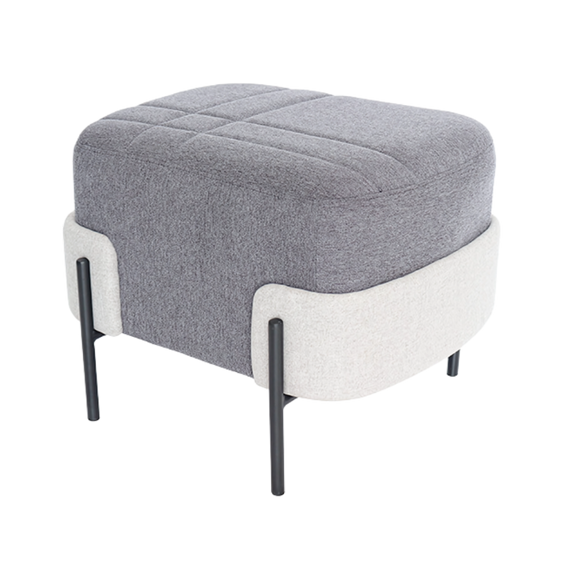 Sillón de visita confortable GUBI Estructura de acero tubular de 3/4" de diámetro con acabado de pintura epóxica (electrostática) color negro mate asiento base y armazón en madera de pino de primera calidad hule espuma laminado flexible y alta resiliencia tapiz poliéster jaspeado Aura Muebles modelo OHM-130