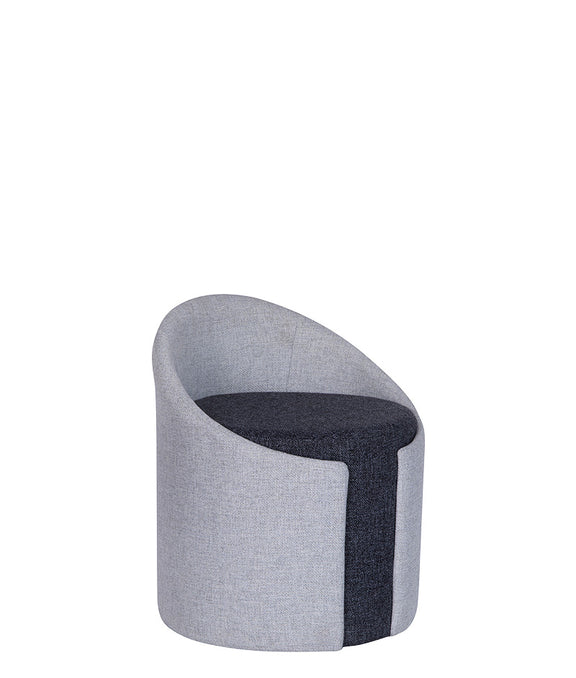 “Sillón de visita IBIZA-1P con respaldo curvo visto en ángulo lateral”