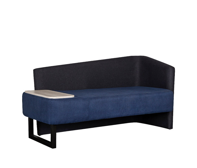 Sillón de visita KASSEL-2P con respaldo alto y tapizado bicolor