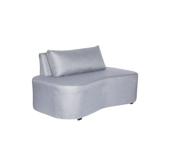 Vista en ángulo del sillón de visita modelo Larisa-2P en color gris