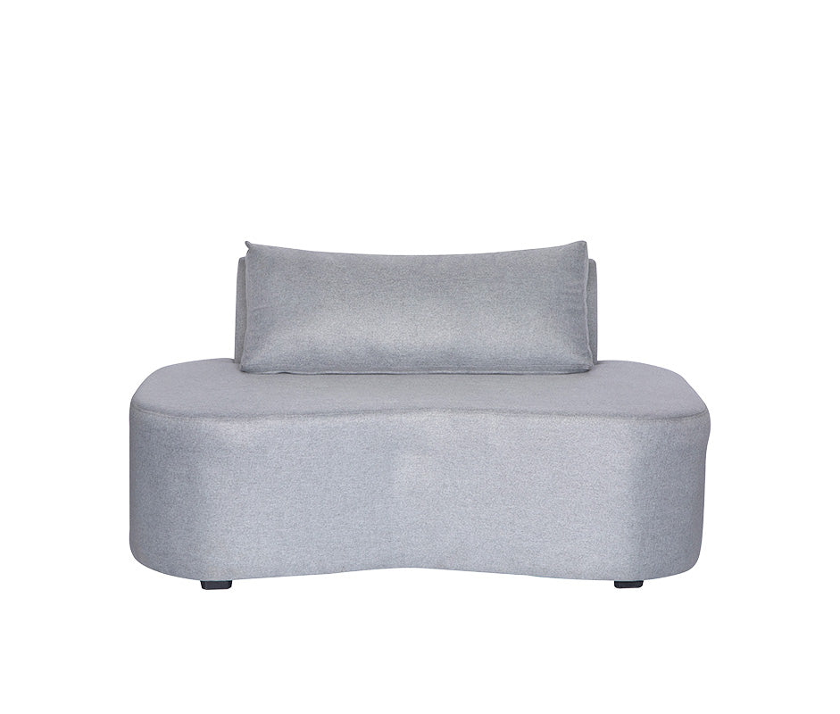 Vista frontal del sillón de visita Larisa-2P con cojines incluidos