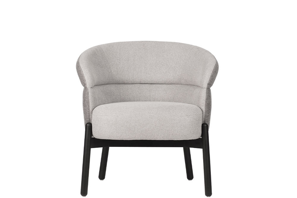 Sillón de visita modelo Loft en vista frontal tapizado en gris