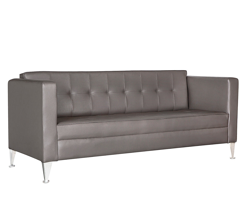 “Sillón de visita modelo ROMA-3P con estilo capitonado visto en ángulo”